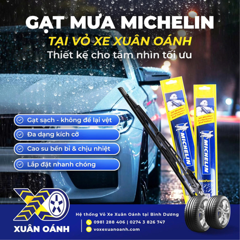 GẠT MƯA MICHELIN CHÍNH HÃNG – SẴN SÀNG CHO MỌI NHU CẦU