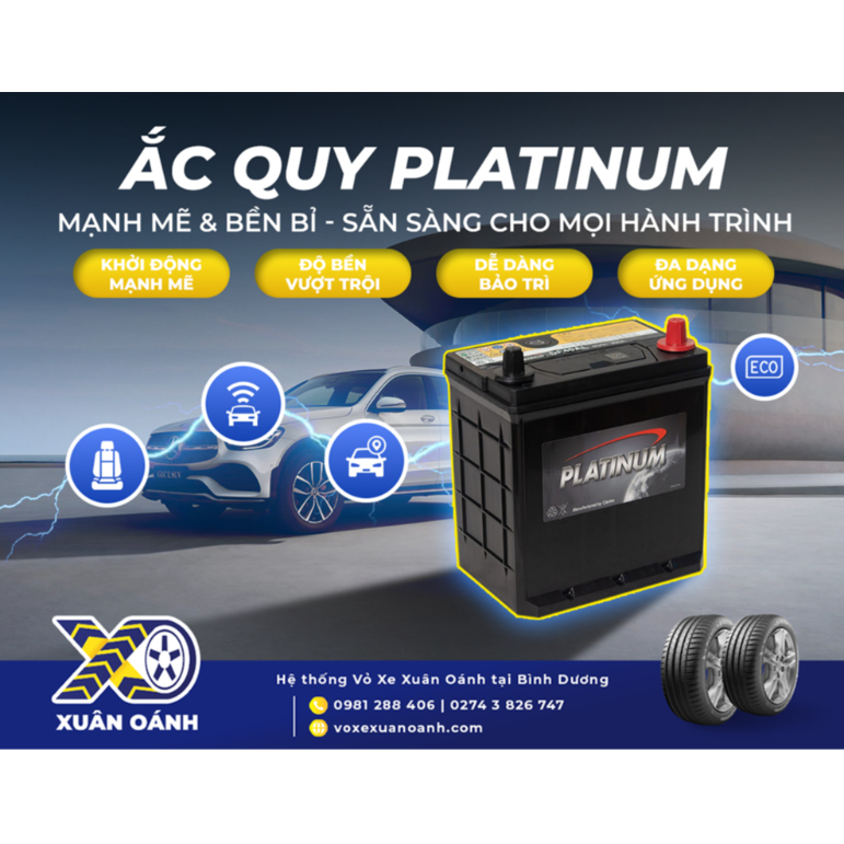 ẮC QUY PLATINUM – MẠNH MẼ, BỀN BỈ, SẴN SÀNG CHO MỌI HÀNH TRÌNH