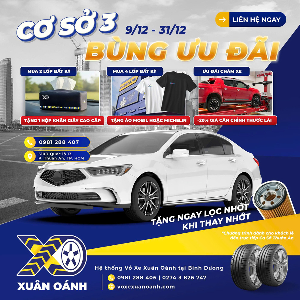 CƠ SỞ THUẬN AN BÙNG ƯU ĐÃI – CHĂM XE TIẾT KIỆM HẾT MỨC!