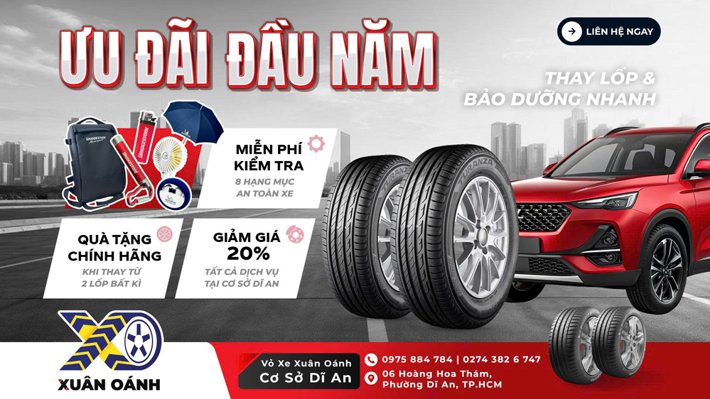 ƯU ĐÃI XUÂN OÁNH DĨ AN – ĐẦU NĂM THAY LỐP, CẢ NĂM AN TÂM